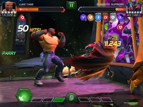 POWER REVERSE and HEAL BLOCK using Luke. How to beat Symbiote Supreme in MCOC Act 6.2.1 boss easily