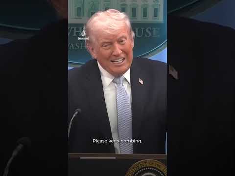 Trump claims Iranians begging US to keep bombing Iran | AJ #shorts