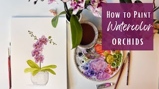 How to Paint Watercolor Orchids