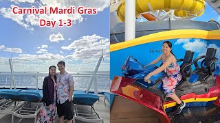 Carnival Mardi Gras Day 1-3: Buffet, entertainment, and silent disco
