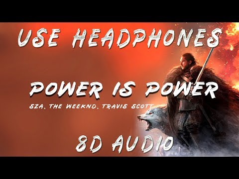 SZA, The Weeknd, Travis Scott - Power Is Power (8D AUDIO) Game Of Thrones
