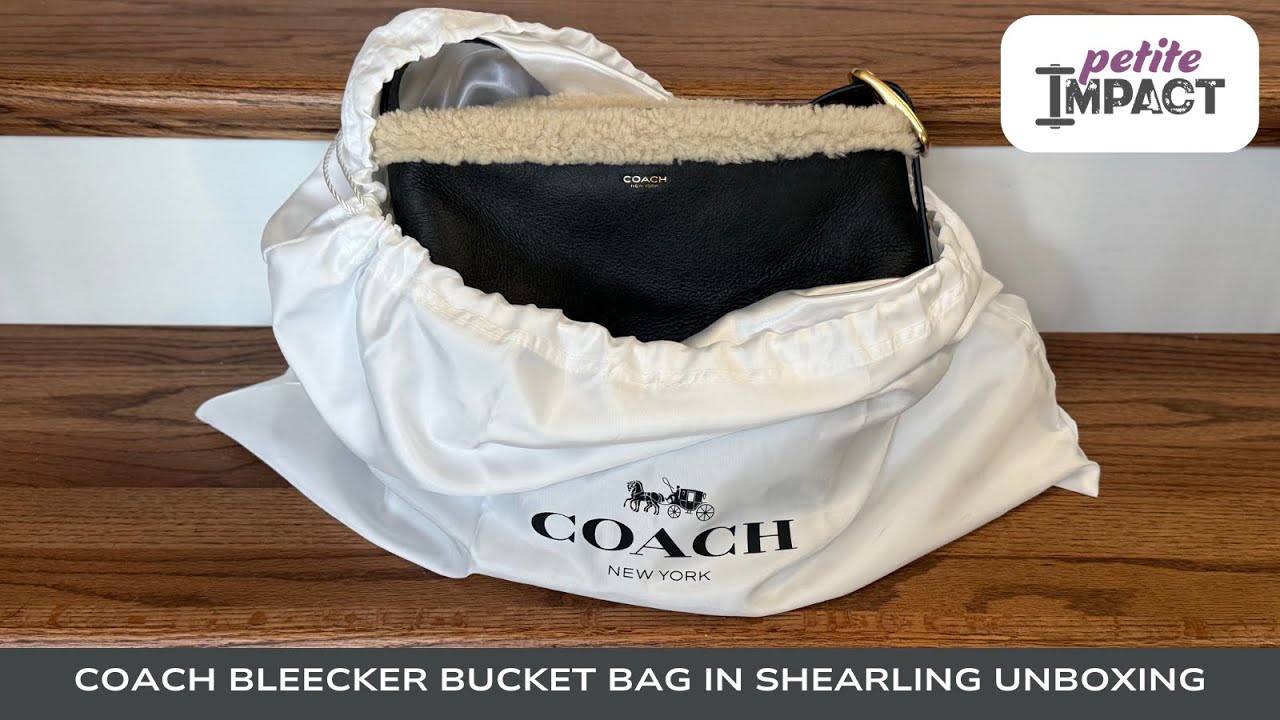 Coach Bleecker Bucket Bag In Shearling Unboxing