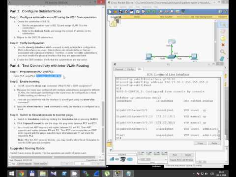 CCNA 2 Packet Tracer Activity 5.1.3.6 solution