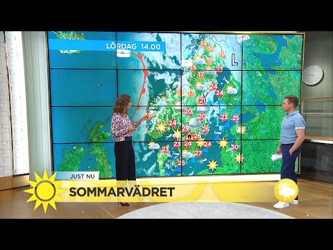 Sommarvädret: "Det kommer att bli många fina regnbågar idag" - Nyhetsmorgon (TV4)