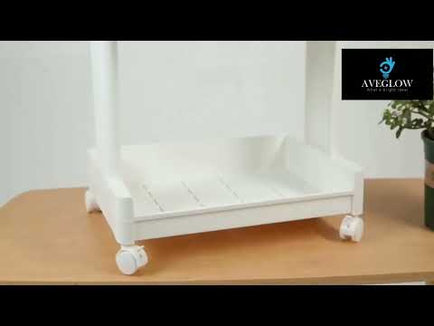 Abs plastic storage trolley, multi layer, 4