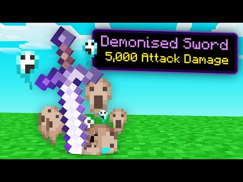 i crafted the minecraft demon sword..