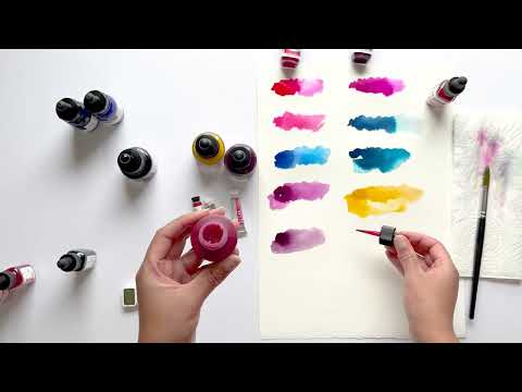 Swatching August 2023 - Experimenting With New Inks & Watercolours