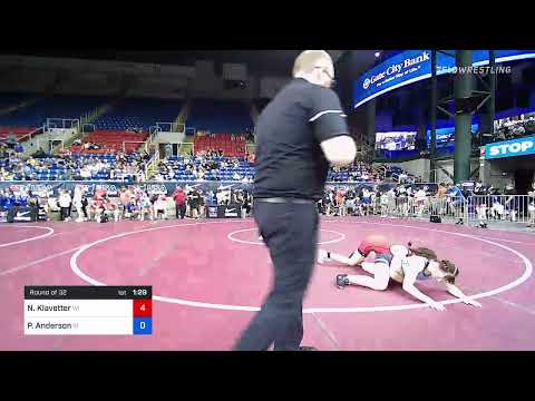 117 Lbs Round Of 32 - Natalie Klavetter, Wisconsin Vs Piper Anderson, Idaho A1f9