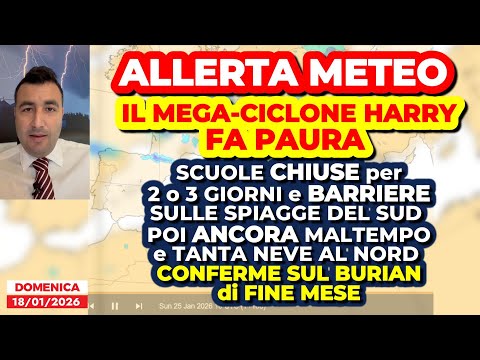 Maltempo Sicilia, ciclone Harry: scuole chiuse ad Agrigento e nel Ragusano