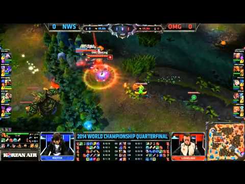 OMG LoveLing Awesome Lee Sin Kick - NWS vs OMG Game 1 (S4 Worlds)