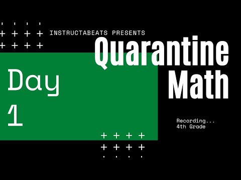 Quarantine Math 4th Grade Day 1 - Virtual School - 4.OA.3