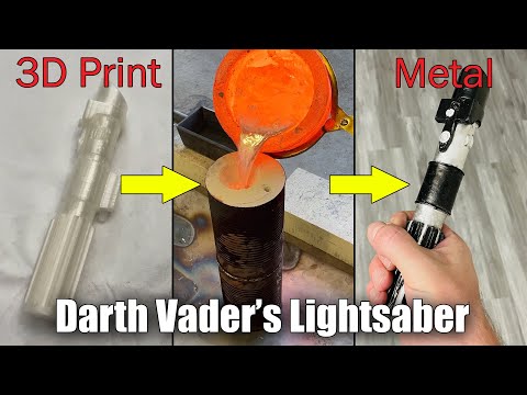 Casting Darth Vader's LIGHTSABER From Scrap Metal - Aluminum Investment Casting