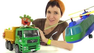 Маша и Мультфильм 3D аэропорт - Мультик конструктор про самолёты
