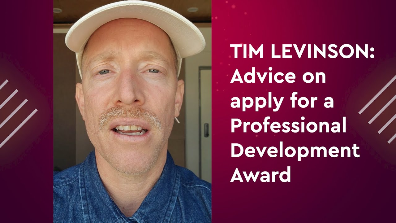 APRA Professional Development Award judge Tim Levinson shares his tip on applying for the $10K grant