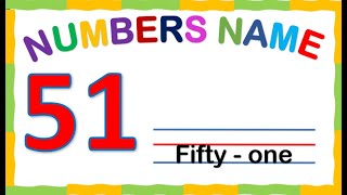 Number names | Number Names 51- 60 | Number spelling | Learn Numbers | Number 51 to 60 | Number Name