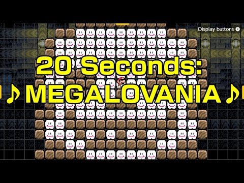 20 Seconds: ♪MEGALOVANIA♪ - Super Mario Maker 2 Level
