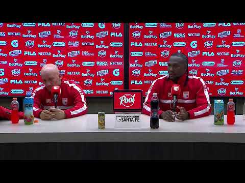 Rueda de prensa de Santa Fe tras su partido con Bucaramanga