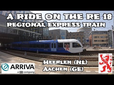 A ride on the Regional Express Train 18 |  Heerlen - Aachen [4k]