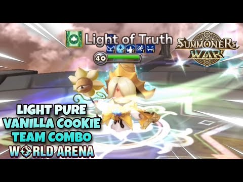 Light Pure Vanilla Cookie Team Combo in World Arena - Summoners War