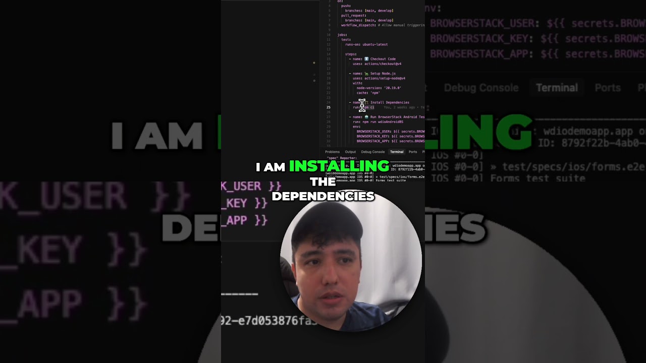 Configure Node 20+ & Appium + GitHub Actions Workflow  Easy Guide!  #automation #testing