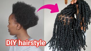 How to: DIY Two strands twist with kinky hair on short natural hair ..