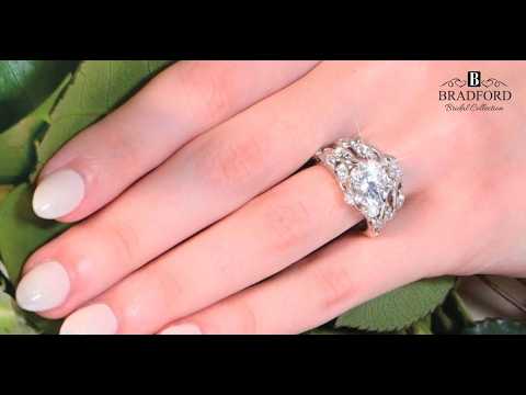 Personalized Bridal Rings: Our Love Blooms Forever Ring Set