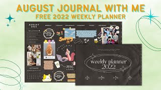 August Journal With Me | Free 2022 Planner + Stickers β¨ | GoodNotes 5 π β