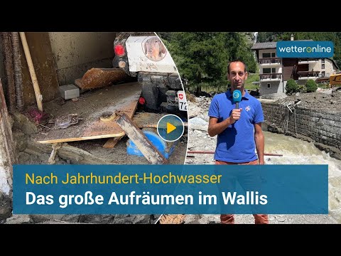 Aufräumarbeiten im Oberwallis