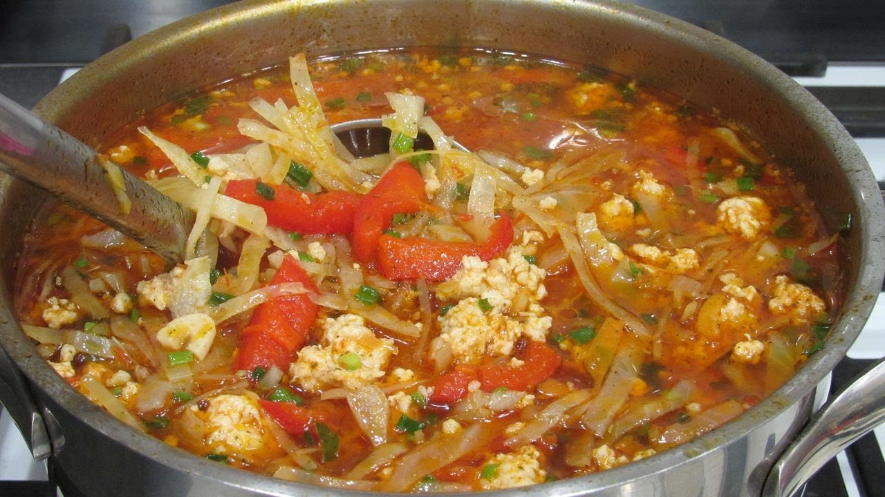 Вкусный Капустный СУП с Фаршем или рецепт супа на Скорую руку
