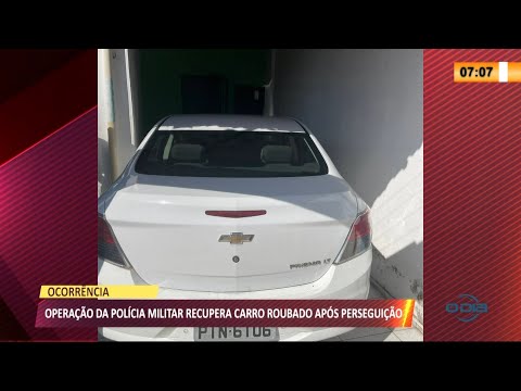 Operacão da PoliÌcia Militar recupera carro roubado apoÌs perseguicão 20 10 2021