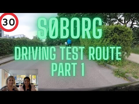 Driving test route Søborg PART 1 (English)
