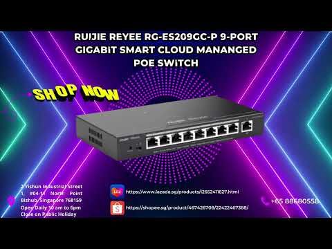 Ruijie Reyee RG ES209GC P 9 Port Gigabit Smart Cloud Mananged PoE Switch