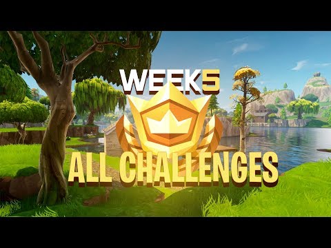 ALL WEEK 5 CHALLENGES QUICK AND EASY - Fortnite: Battle Royale Battle Pass Tips