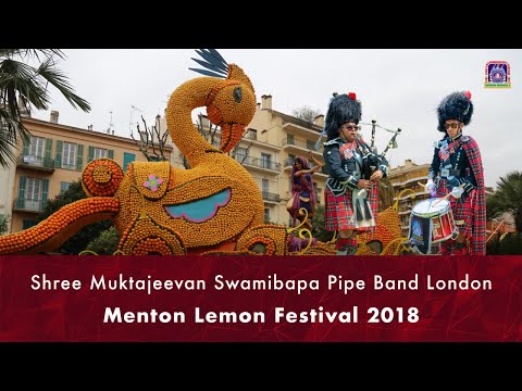 Shree Muktajeevan Swamibapa Pipe Band London @ Fete Du Citron, Menton 2018