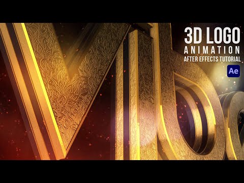 Golden 3D Logo Animation Tutorial - After Effects Intro - Element 3D Tutorial