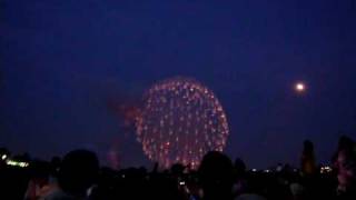 調布市花火大会2010 / 打ち上げ開始カウントダウン　@多摩川河川敷【花火大会】