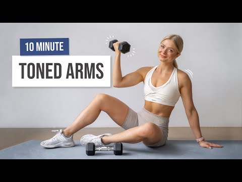 10 MIN TONED ARMS WORKOUT - With Weights, Upper Body Express, No Repeat