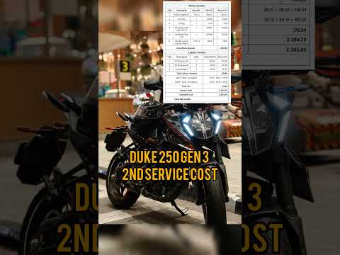 😱Duke 250 Gen 3 2nd service cost💸#ktm #duke#duke250#ktmindia#motovlog#shorts#shortsfeed#viral#tvk