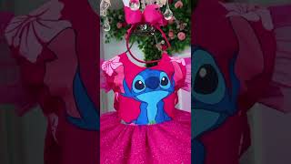 Vídeo de Vestido Infantil Stitch Pink