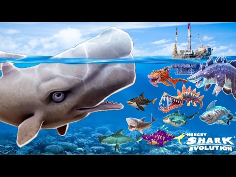 BIG MOBY DICK EAT ALL HUNGRY SHARK EVOLUTION NEW MAP - BIG SHARK - HUNGRY SHARK EVOLUTION GAMEPLAY
