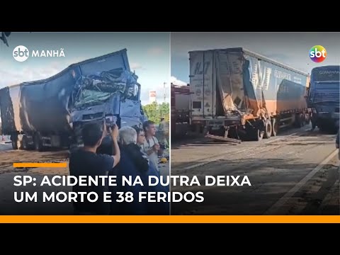 Grave acidente na Dutra deixa um morto e 38 feridos em Taubaté (SP) | #SBTManhã