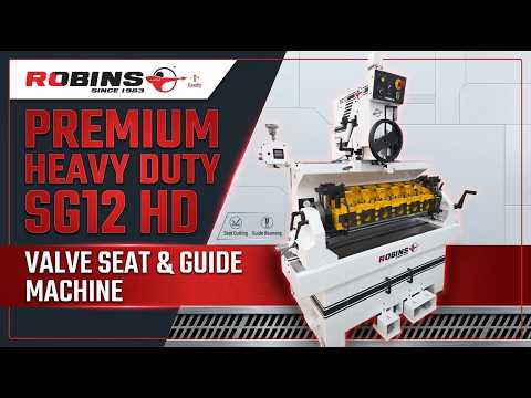 Robins SG12 HD Seat & Guide Machine Showing CAT 3406 E #robinsmachines #enginebuilder #automobile