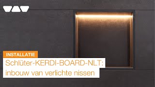 Schluter Kerdi-Board-NLT inbouwnis met LED verlichting - 71,1x30,5cm - warm wit