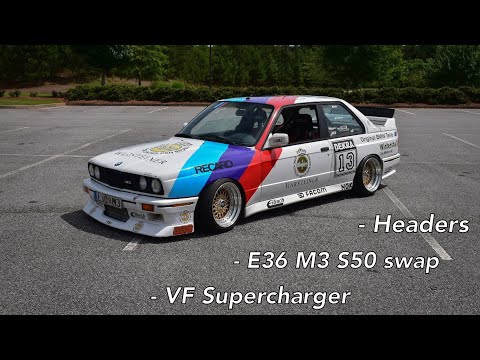 Bmw E30 M3 DTM with a supercharged S50 swap! Pure exhaust sounds!
