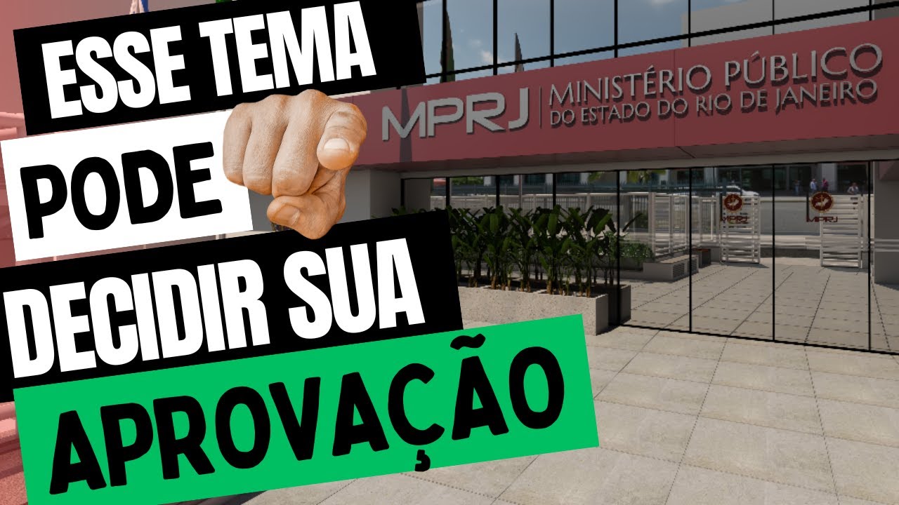 🚨TEMA QUENTE da Redação MPRJ: Não Estude Sem Ver Isso!