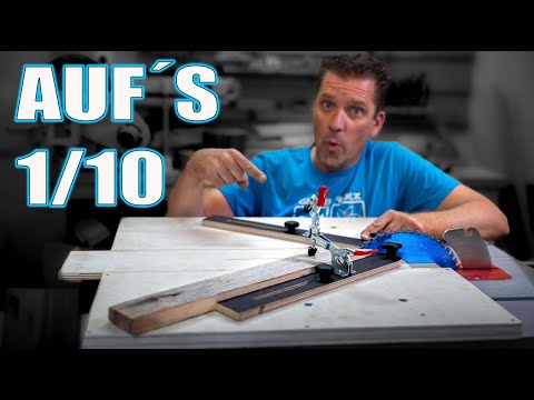 Perfekte Gehrungsschnitte an der Tischkreissäge - Genaue Winkelschnitte mit der TK -  Vorrichtung