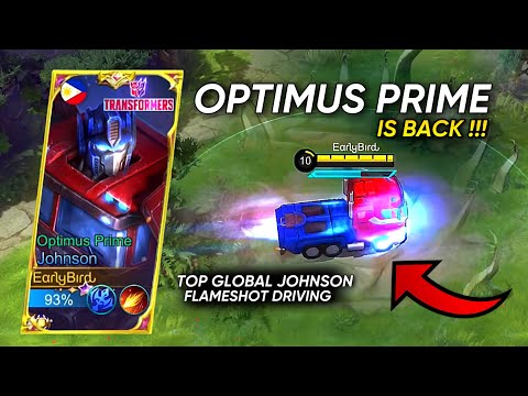 OPTIMUS PRIME IS BACK IN THE LAND OF DAWN 😱 | TOP GLOBAL JOHNSON MAGE ~ Mobile Legends: Bang. Ang