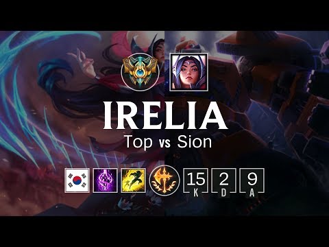 Irelia Top vs Sion - KR Challenger Patch 8.9