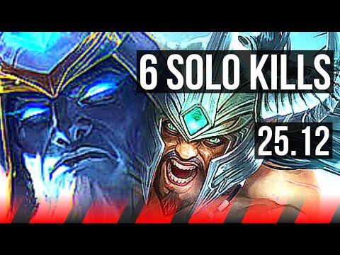 RYZE vs TRYNDAMERE (TOP) | 6 solo kills, 900+ games | EUW Master | 25.12