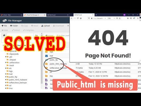 How to Fix 404 Page not Found error on my website & public_html missing/renamed? |🔴LIVE